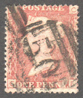 Great Britain Scott 33 Used Plate 201 - CE (1) - Click Image to Close